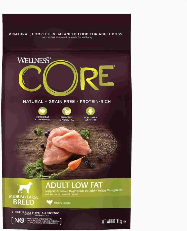 Core Dog Low Fat д/собак индейка курица обезжиренный 10 кг