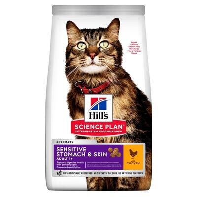 Hill's SP Feline SensStomach/Skin д/кошек Деликат 1,5 кг