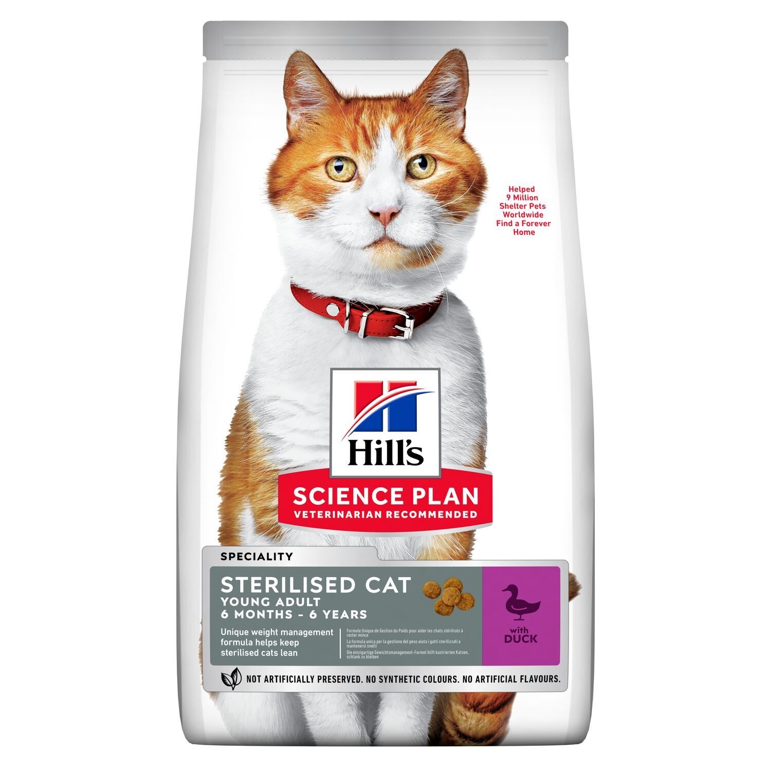 Hill's SP Feline SterilCat д/стерил кошек до 6 лет утка 1,5 кг