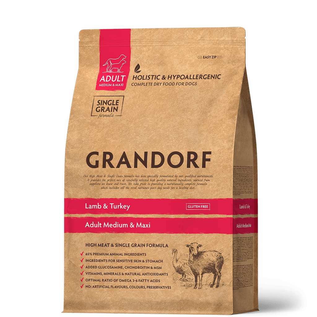 Grandorf Dog Med/Maxi Lamb/Turkey д/собак ягненок/индейка 10 кг