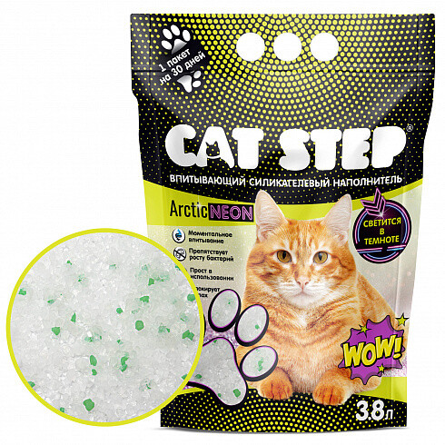 Наполнитель Cat Step Arctic Neon силикагель 3,8 л