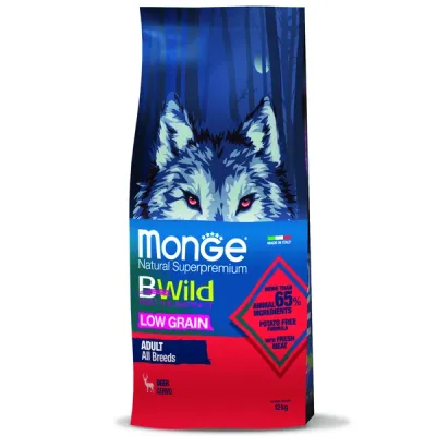 Monge Dog BWild LG малозерновой д/собак олень 12 кг