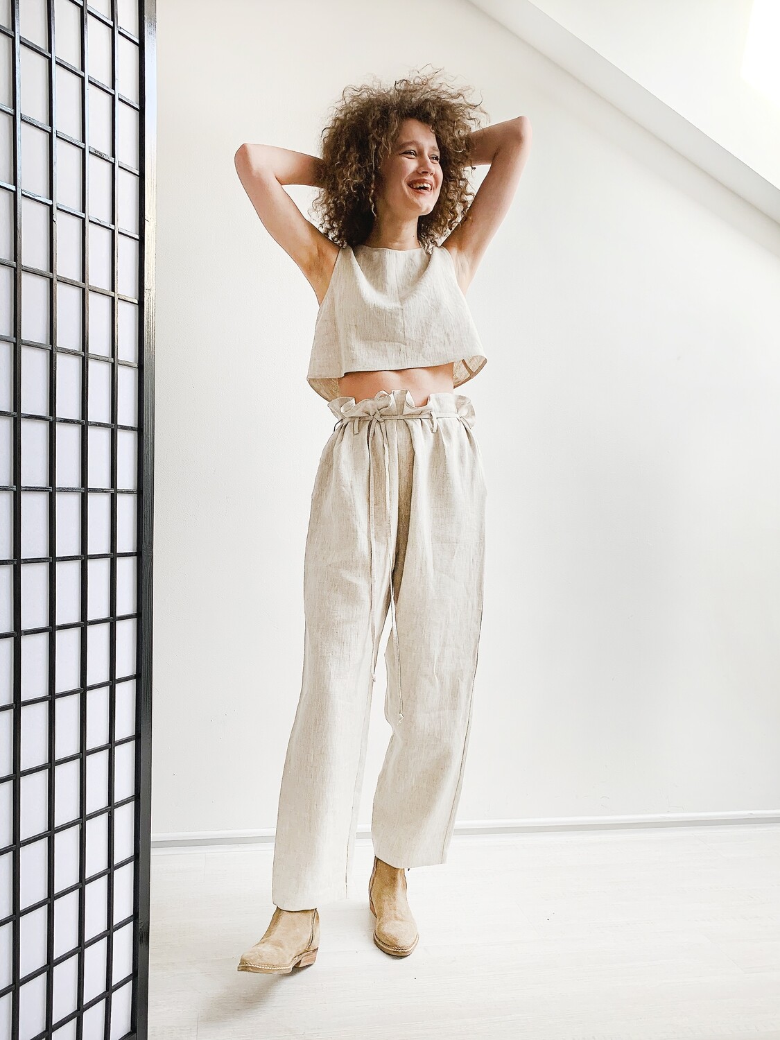 LINEN PANTS and TOP women.