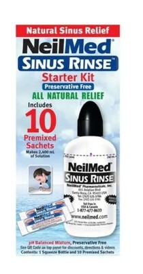 NeilMed Sinus Rinse Starter Kit with 10 sachets