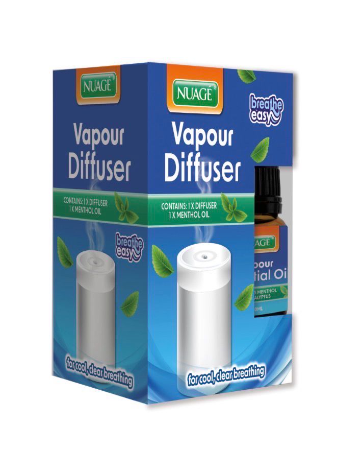 Nuage Breathe Easy Vapour Diffuser with Menthol Oil