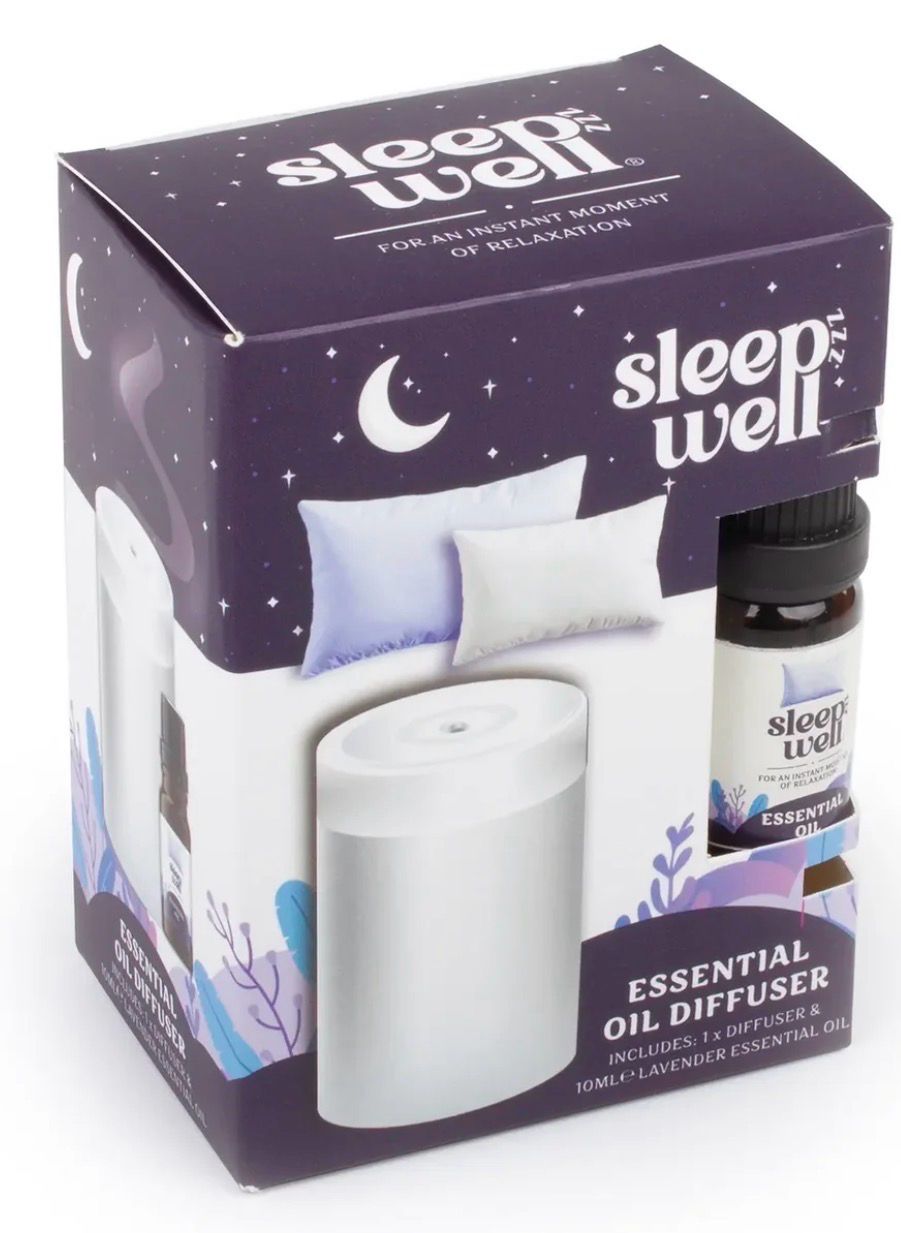 Sleep Well Essential Oil Diffuser Set with Lavender Oil