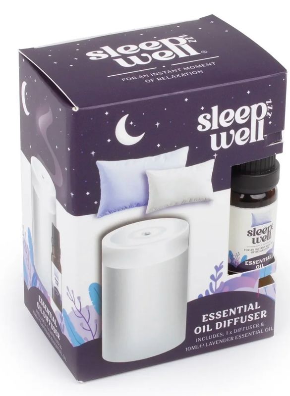 Sleep Well Essential Oil Diffuser Set with Lavender Oil