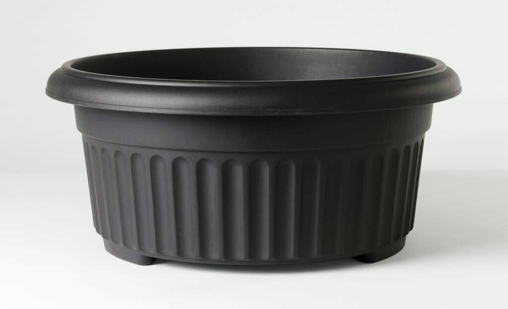 KET Plt Corinthian, Size: Low Pot, Colour: Black