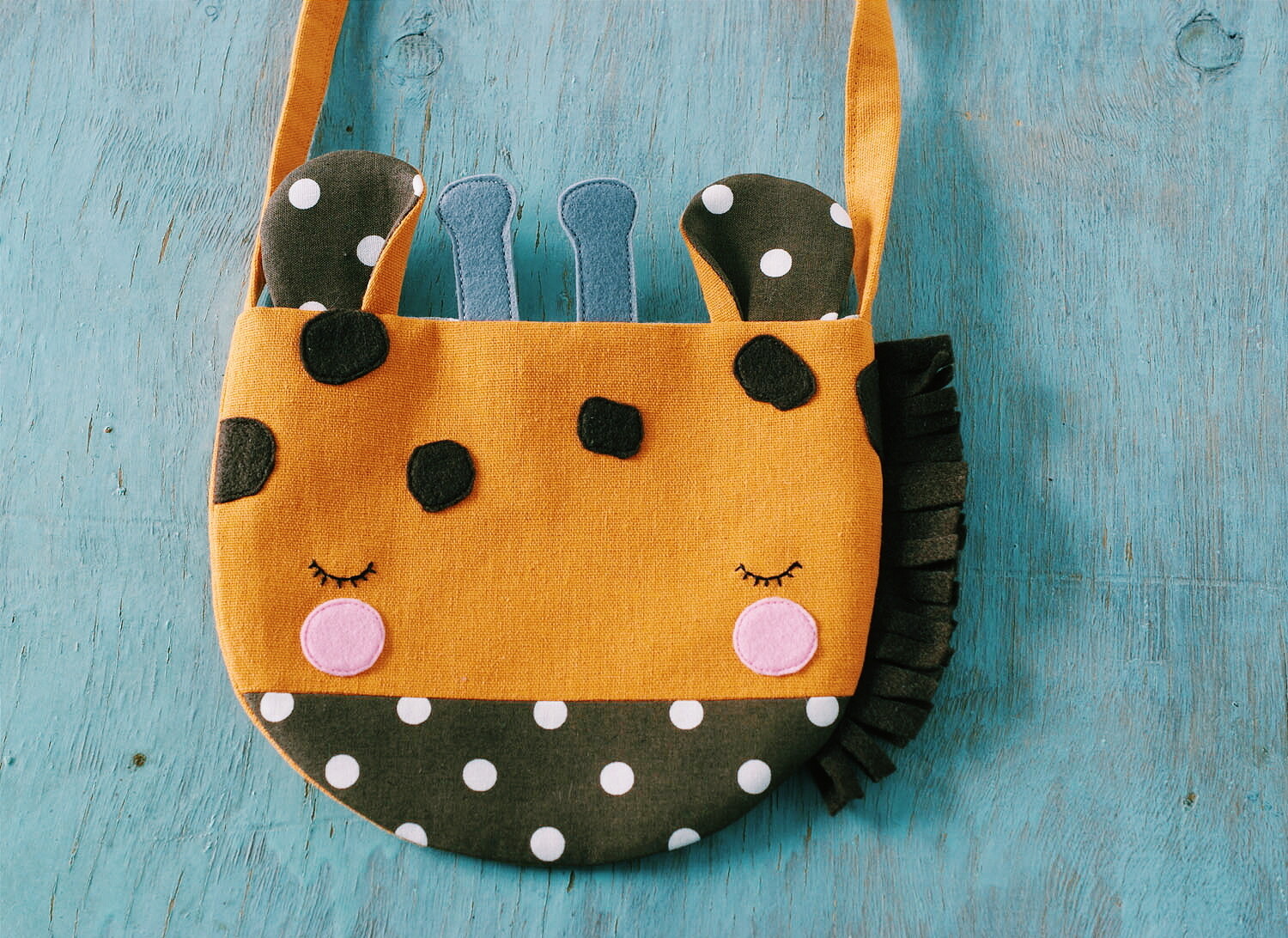 Giraffe handbag. Sewing pattern PDF