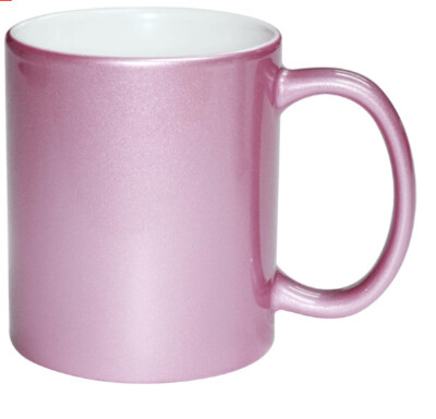 Mug métallique rose