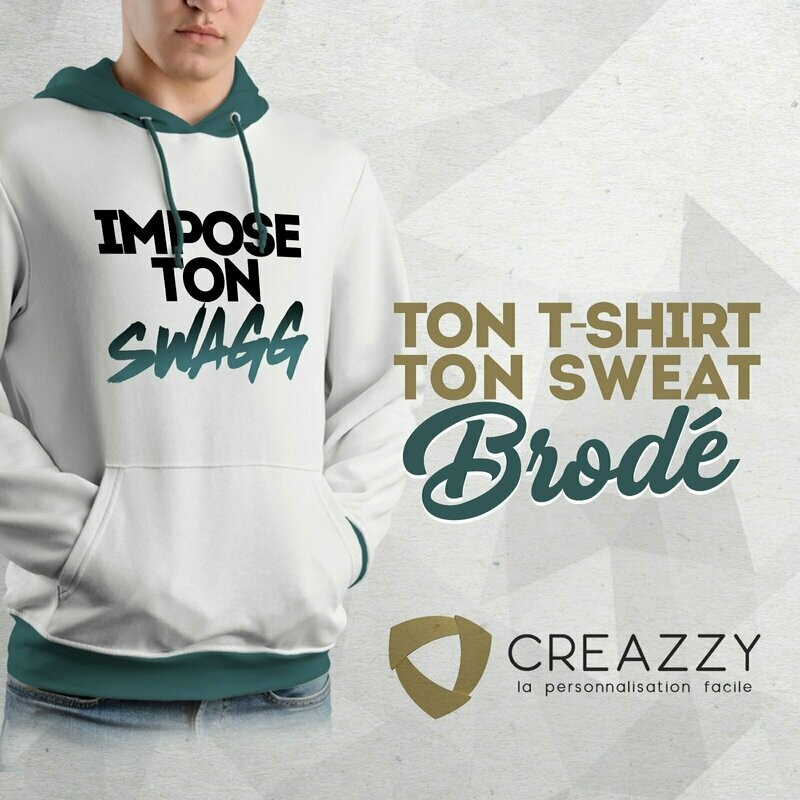 Sweat à capuche à personnaliser en broderie