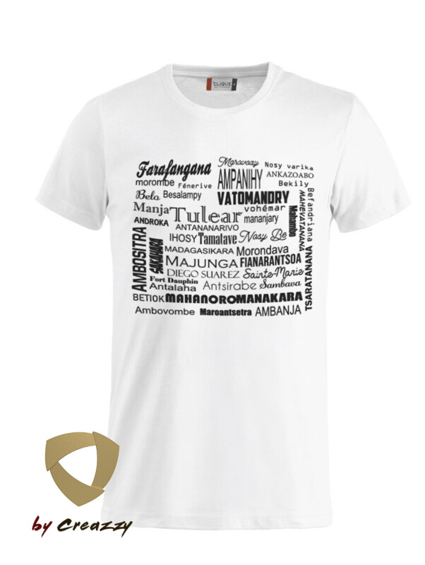T-shirt Villes de Madagascar