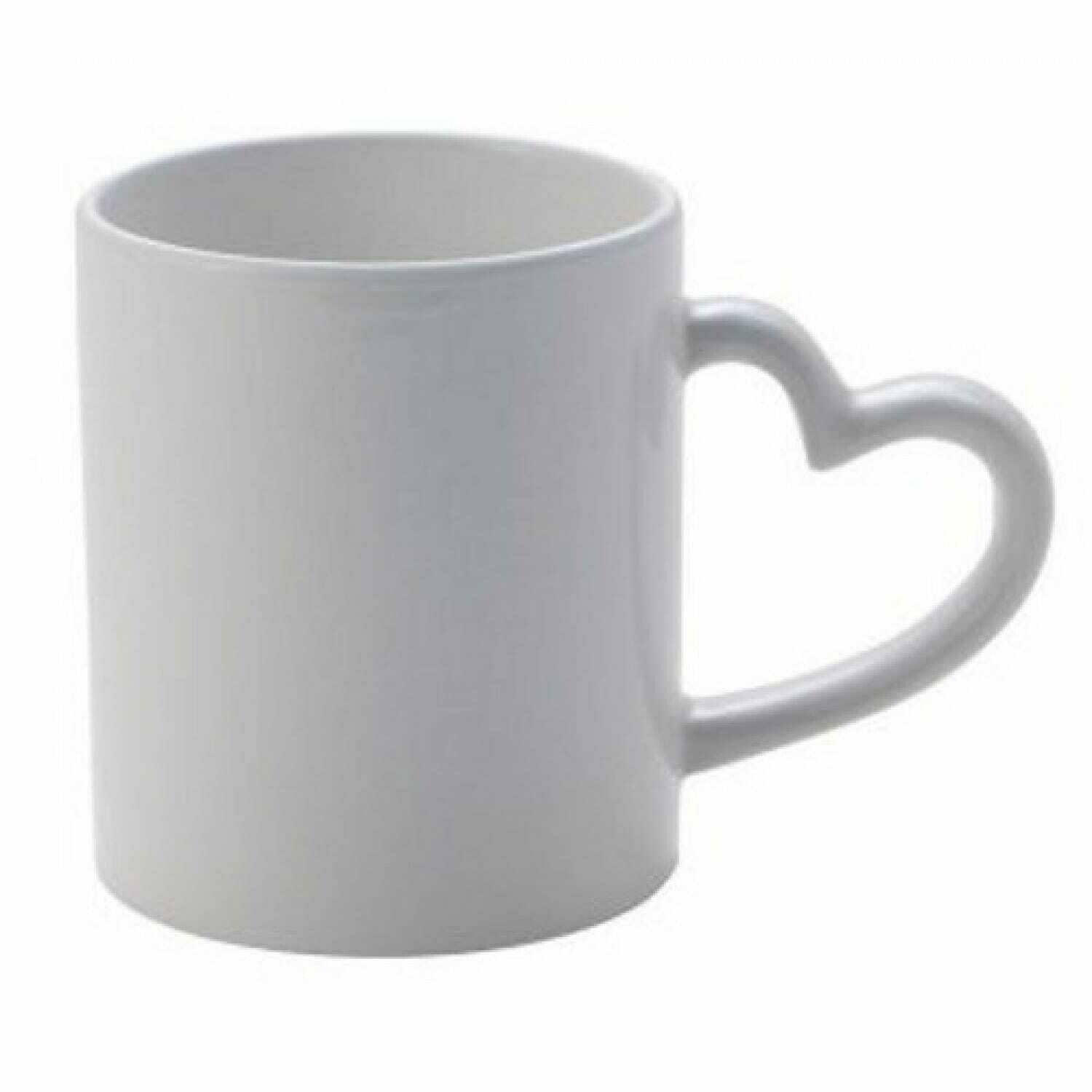 Tasse à café coeur en porcelaine personnalisable