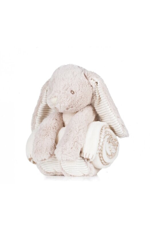 Peluche Lapin avec sa couverture