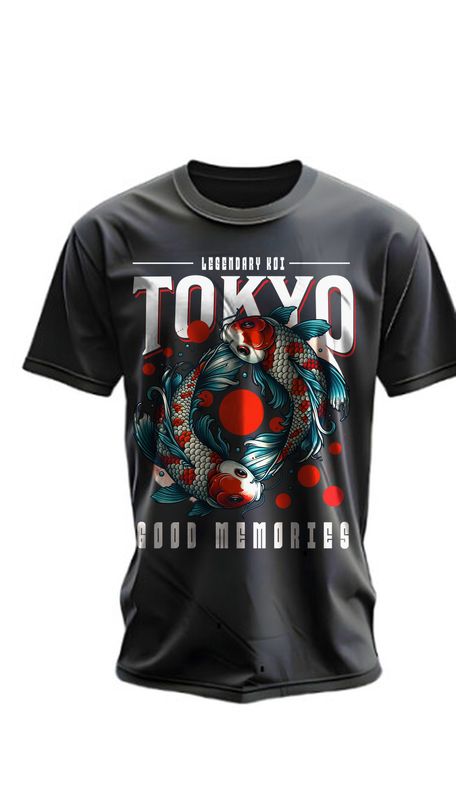 T-shirt Tokyo koi