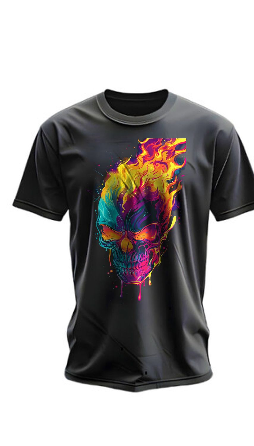 T-shirt Skull Fire