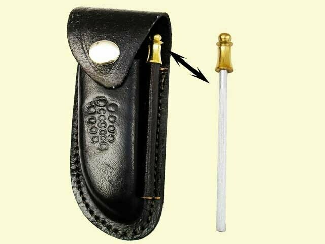 FUNDA NAVAJA SERRAJE CON CHAIRA IMPORTACION 13x4 cm