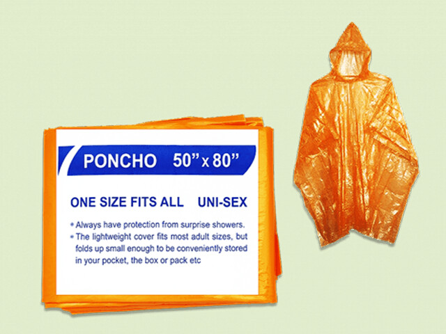 PONCHO IMPERMEABLE NARANJA