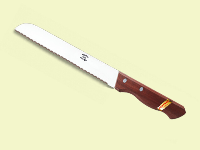 CUCHILLO MANGO MADERA MICROFILO 20 cm./hoja