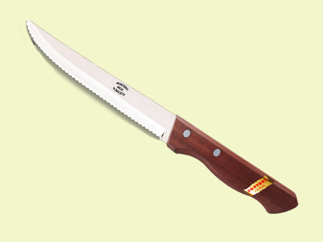 CUCHILLO MANGO MADERA SIERRA 15 cm/hoja