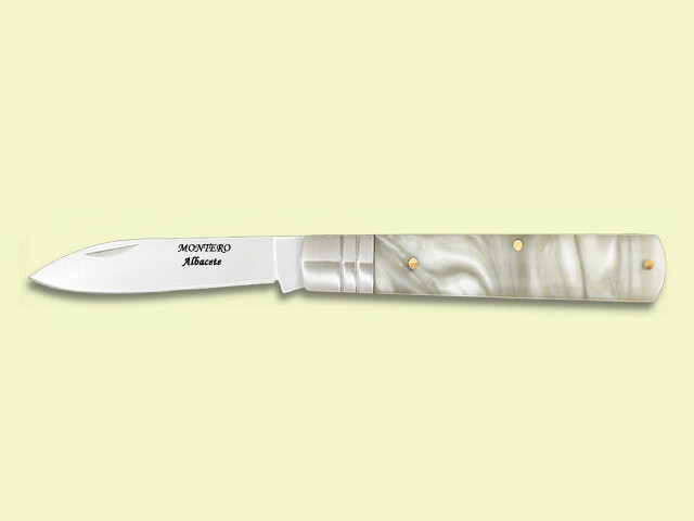 NAVAJA ESTRECHA RECTA NACAR 7 cm./hoja