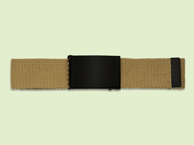 CINTURON NYLON ARENA HEBILLA METALICA NEGRA 130x3.9 cm.