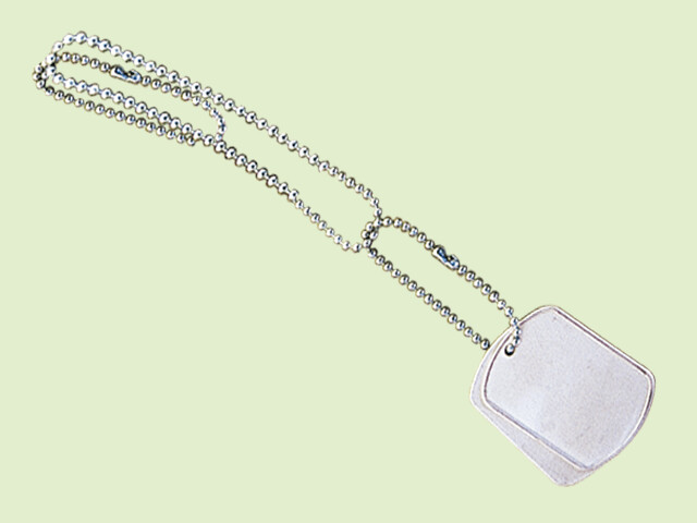 CHAPAS MILITARES IDENTIFICACION DOBLES CON CADENA