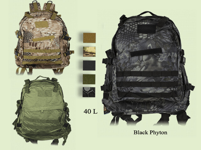 MOCHILA NYLON 40 LITROS COLORES SURTIDOS