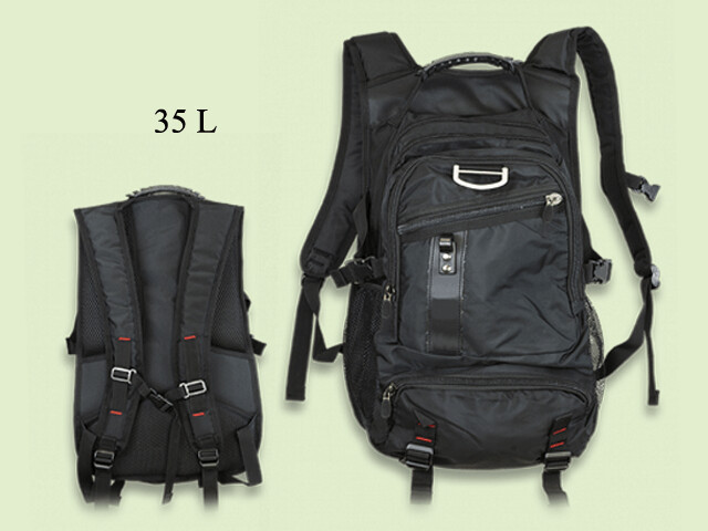 MOCHILA NYLON 35 LITROS NEGRA