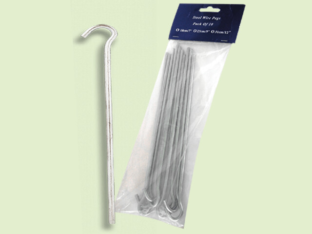 PIQUETAS ACERO BOLSA DE 10 PIEZAS 23 CM.