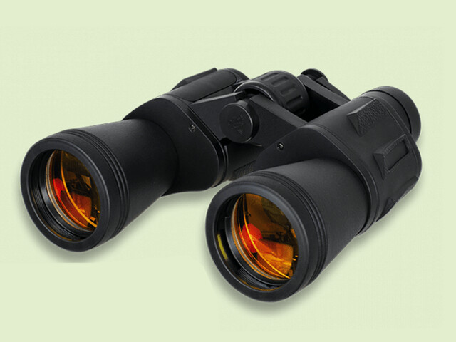 BINOCULAR 20X50 NEGRO LENTE RUBI CON FUNDA