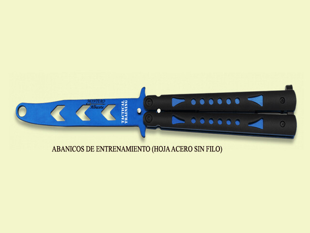 NAVAJA ABANICO ENTRENAMIENTO AZUL 10.5 cm/hoja