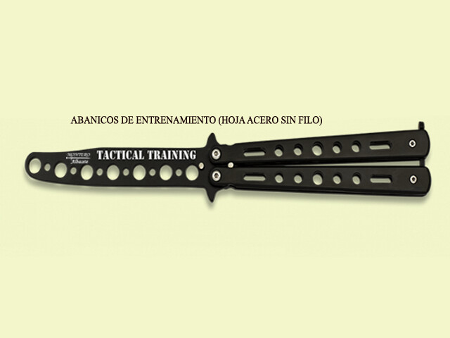 NAVAJA ABANICO CALADO NEGRO ENTRENAMIENTO 10 cm/hoja