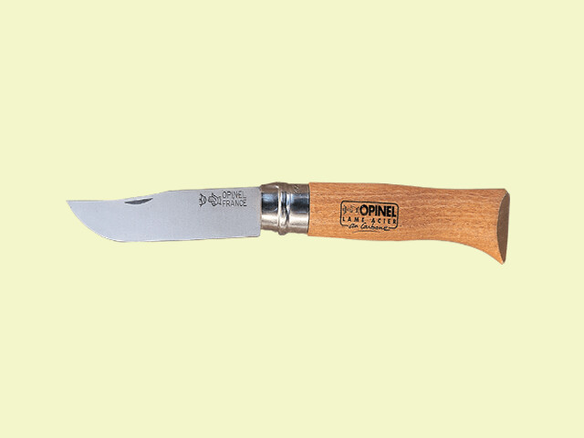 NAVAJA OPINEL CARBONO CON SEGURO 8 cm/hoja