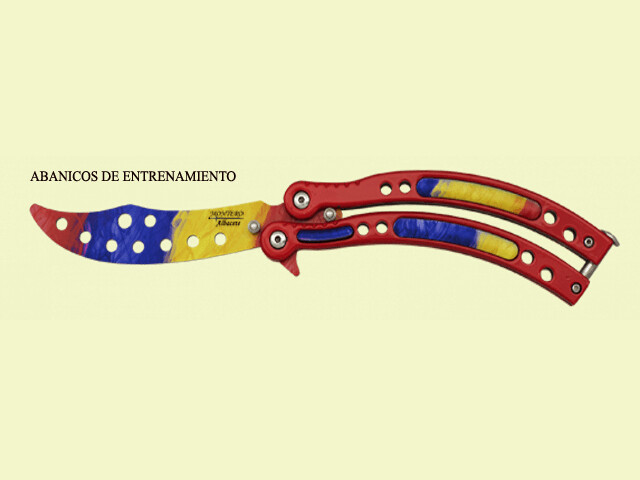 NAVAJA ABANICO ENTRENAMIENTO MULTICOLOR 9 cm/hoja