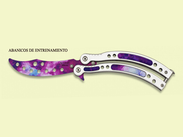 NAVAJA ABANICO ENTRENAMIENTO MORADO 9 cm/hoja