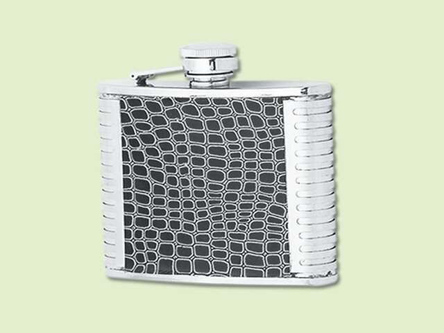 PETACA INOX. Y PIEL 5 ONZAS/150 ml