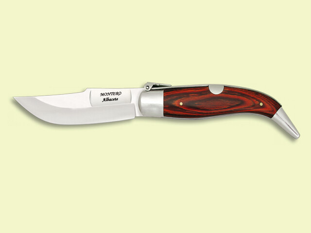 NAVAJA PALANQUILLA ALUMINIO MADERA CORAL 10 cm/hoja