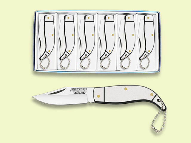 SET DE SEIS NAVAJAS MANGO ACERO 5.5 cm/hoja