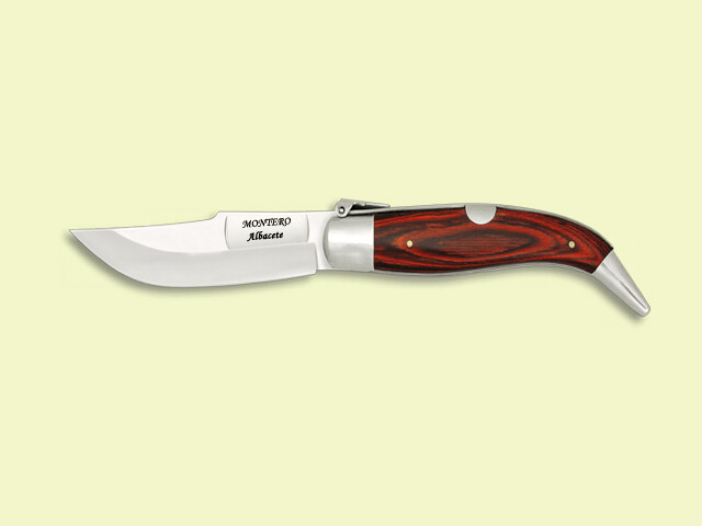 NAVAJA PALANQUILLA ALUMINIO MADERA CORAL 8 cm/hoja