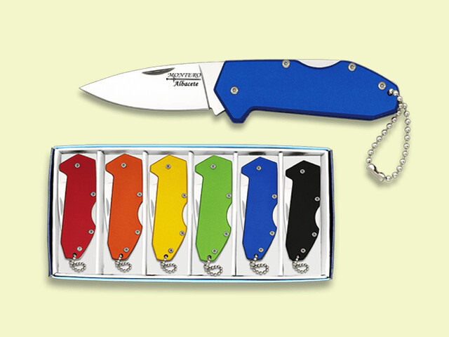 SET DE SEIS NAVAJAS ALUMINIO SURTIDAS 6.5 cm/hoja