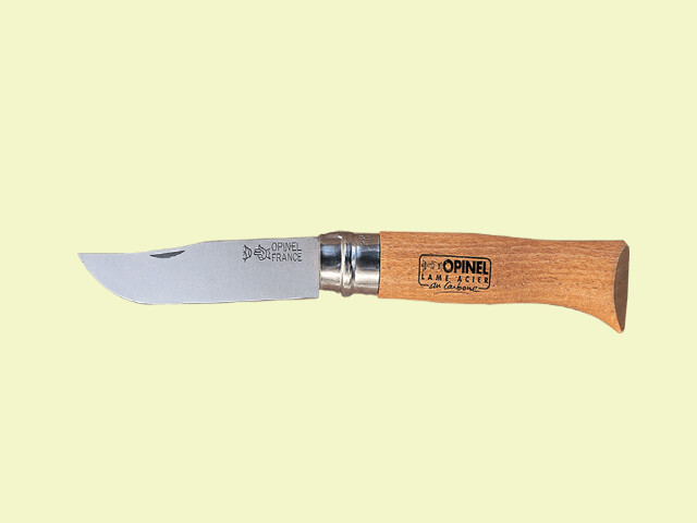 NAVAJA OPINEL CARBONO CON SEGURO 9 cm/hoja