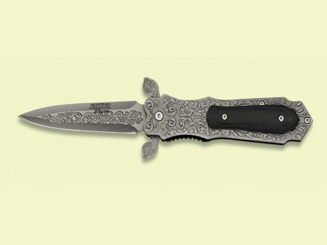 NAVAJA MANGO ACERO FLORAL APERT. ASISTIDA 9 cm/hoja