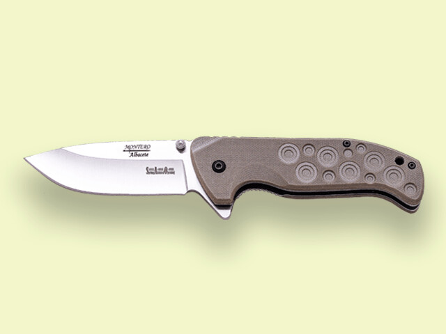 NAVAJA METALICA MANGO G10 APERT. ASIST. 8.5 cm/hoja