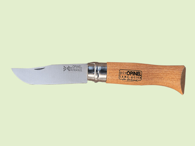 NAVAJA OPINEL CARBONO CON SEGURO 10 cm/hoja