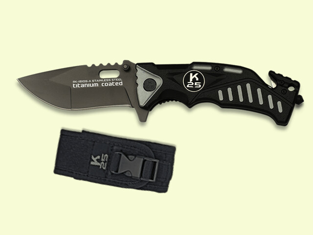 NAVAJA COMANDO K25 MANGO G10 ROJO-NEGRO 9 cm/hoja