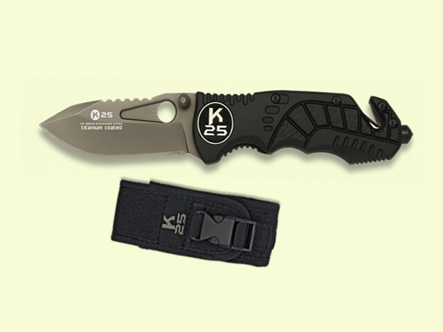 NAVAJA COMANDO K25 MANGO NEGRO 6.7 cm/hoja