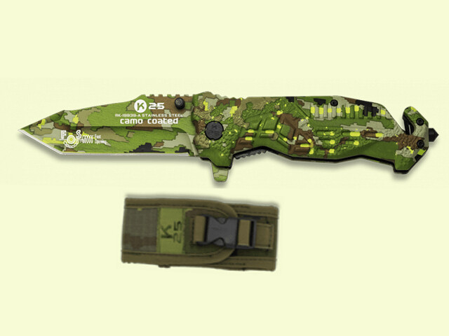 NAVAJA COMANDO K25 CAMUFLAJE VERDE 9 cm/hoja
