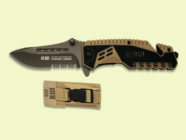 NAVAJA COMANDO K25 MANGO G10 COYOTE-NEGRA 9 cm/hoja