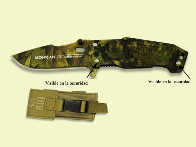 NAVAJA COMANDO K25 MANGO Y HOJA CAMO SEÐAL NOCTURNA 8 cm/hoja